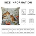 thumbnail image 6 of Nawypu  Christmas Pillow Cover Throw Pillow Case Christmas Decorations Xmas Decoraciones Winter Squirrel Bird Home Decor for Sofa Livingroom Couch 2pc, 6 of 6