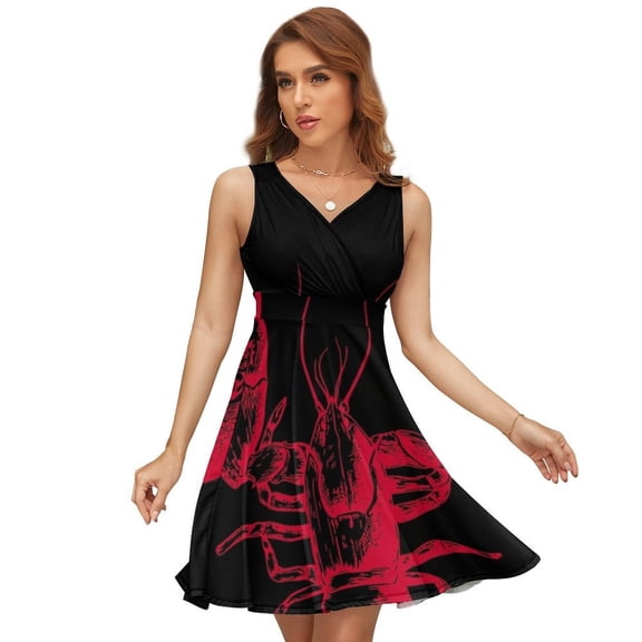 BE MY LOBSTER Dress Fashion Beach Long Dresses Female Party Printed Sundress