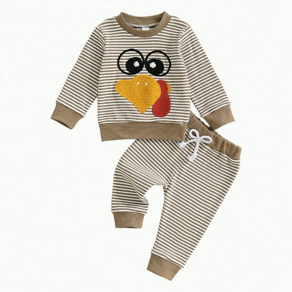 Little Boys Clothes Outfits Toddler Baby Boy Autumn Winter Round Neck Long Sleeve Drawstring Pants 6 12 18 24 Months Everyday Outfit Set 2 PC