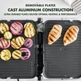 thumbnail image 4 of Póngase en contacto con parrilla y plancha GreenPan Electric de acero inoxidable, 4 of 8