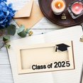 thumbnail image 1 of Caja de sobres para guardar dinero de graduación 2025, ideal para decorar fiestas de graduación. Negro, 1 of 8