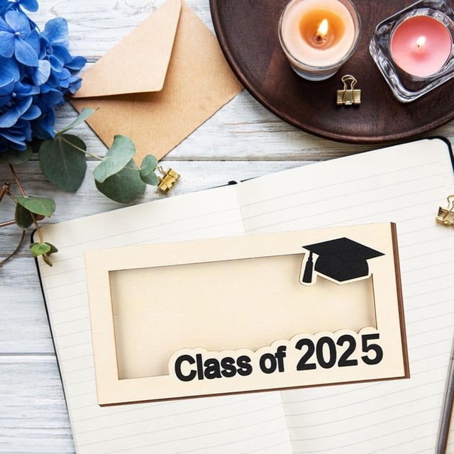 Caja de sobres para guardar dinero de graduación 2025, ideal para decorar fiestas de graduación. Negro