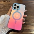thumbnail image 2 of Aurora Gradient Magnetic Charging Case For iPhone 15 14 13 12 11 Pro Max 14 15 Plus for Magsafe Acrylic Laser Luxury Cover, 2 of 5