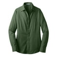 thumbnail image 5 of Port Authority L640 Ladies Crosshatch Easy Care Shirt, Dark Cactus Green - 4XL, 5 of 6