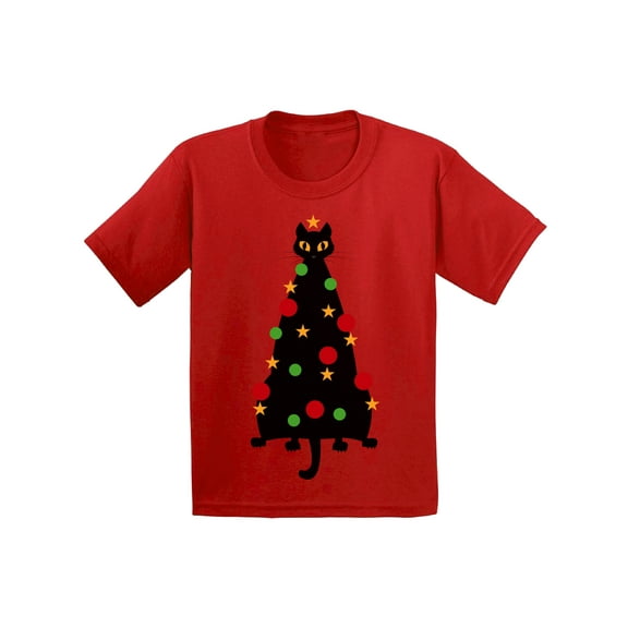 Awkward Styles Christmas T-Shirt for Baby Boys Girls Cat Xmas Tree Baby Shirt