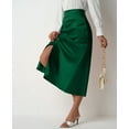 thumbnail image 3 of Mawalde Skirt for Women High Waist Silk Satin Skirts Zipper Fishtail Hip Skirt Green L, 3 of 5