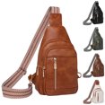 thumbnail image 3 of Women Shoulder Bag Fashion New Pattern Solid Color Large Capacity Layered Practical Messenger Bag Leather Shoulder Bag, 3 of 7