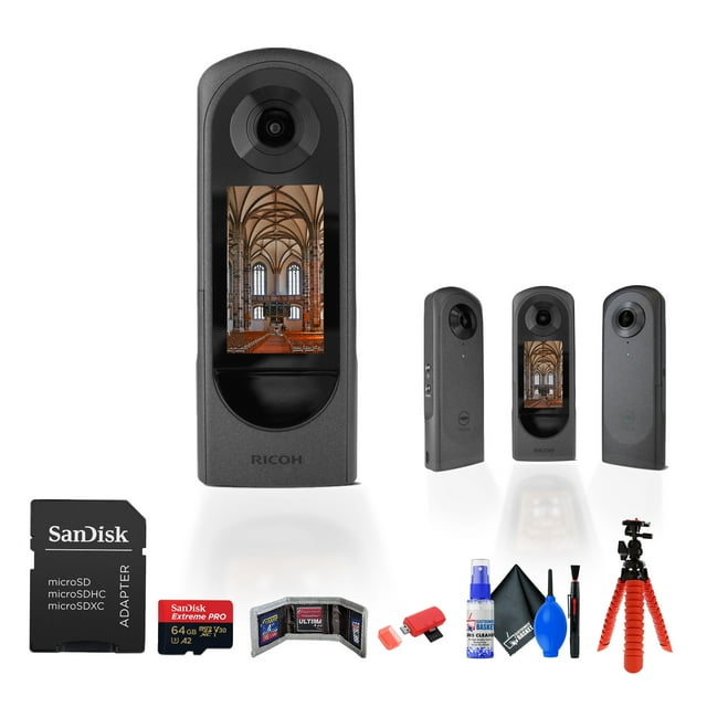 Ricoh Theta X 360 Degree Camera Bundle with Accessories