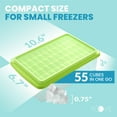 thumbnail image 4 of Ice Cube Tray With Lid and Bin- Silicone Ice Tray For Freezer | Comes with Ice Container, Scoop and Cover | Good Size Ice Bucket (Green), 4 of 8