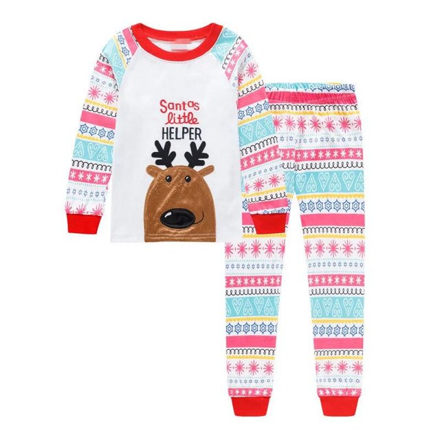 Conjunto de pijamas para chico, ropa para bebé, ropa de dormir para niña, ropa de dormir para niños, pijamas navideños de Papá Noel, conjunto de ropa de algodón 2-7T