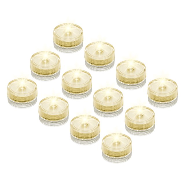 Unique Bargains 24Pcs Bright LED Tea Light, Warm White Waterproof Flameless Candle Color Change Party Wedding Festivals Decor