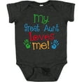 thumbnail image 3 of Inktastic My Great Aunt Loves Me Boys or Girls Baby Bodysuit, 3 of 5