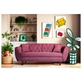 thumbnail image 1 of Sofá 3 Plazas Makora Velvet Morado Modelo Clooney, 1 of 7