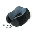 thumbnail image 1 of Almohada en forma de U, almohada de viaje de tela magnética de algodón con memoria, almohada multifuncional de rebote lento para el cuello, almohada para el cuello con joroba, 1 of 6