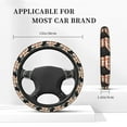 thumbnail image 3 of Cauagu Wood Grain Bald Eagle Print Car Steering Wheel Cover - Universal Car Accessory for Diverse Cars for Steering Wheel with a Diameter of 14.5"-15", 3 of 7