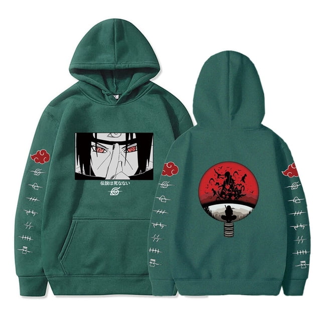 Naruto Manga Uchiha Sasuke Akatsuki Anime Costume Hoodie Role Play Sweatshirt Boys' Hoodie Top Children's ClothingM Adult (50-60kg) Gao Jinjia LED