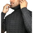 thumbnail image 5 of X RAY JEANS Mens Cable Knit Roll Neck Sweater, Charcoal, S, 5 of 5
