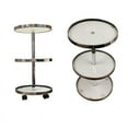 thumbnail image 3 of New Spec Three Tier Glass Utility Cart in Chrome, 3 of 4