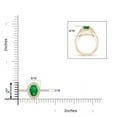 thumbnail image 6 of ANGARA Natural Classic Oval Emerald Halo Ring with Diamond Accents in 14K Rose Gold for Women (Size-7x5mm) | May Birthstone, Birthday, Anniversary, Jewelry Gift for Women | Natural Emerald Ring, 6 of 10