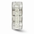 thumbnail image 3 of Edward Mirell Titanium&925 Sterling Silver Brushed&Polished 9mm Ring Size: 10; for Adults and Teens; for Women and Men, 3 of 7