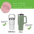 thumbnail image 2 of GoXteam 2Pcs Silicone Boot for Stanley Quencher 40oz & IceFlow Flip 30 20 oz, BPA Free Anti-Noise Anti-Scratch, Stanley Cup Protector Sleeve Cover Boot, Pink, 2 of 6