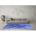 thumbnail image 3 of Ahgly Company Machine Washable Indoor Square Oriental Blue Industrial Area Rugs, 7' Square, 3 of 4