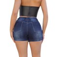 thumbnail image 4 of Gubotare Womens Jean Shorts High Waisted 2025 Jean Shorts for Women Basic Wash Stretchy Solid Denim Summer Hot Short Y2k Casual Shorts (Dark Blue,Size XXL), 4 of 9