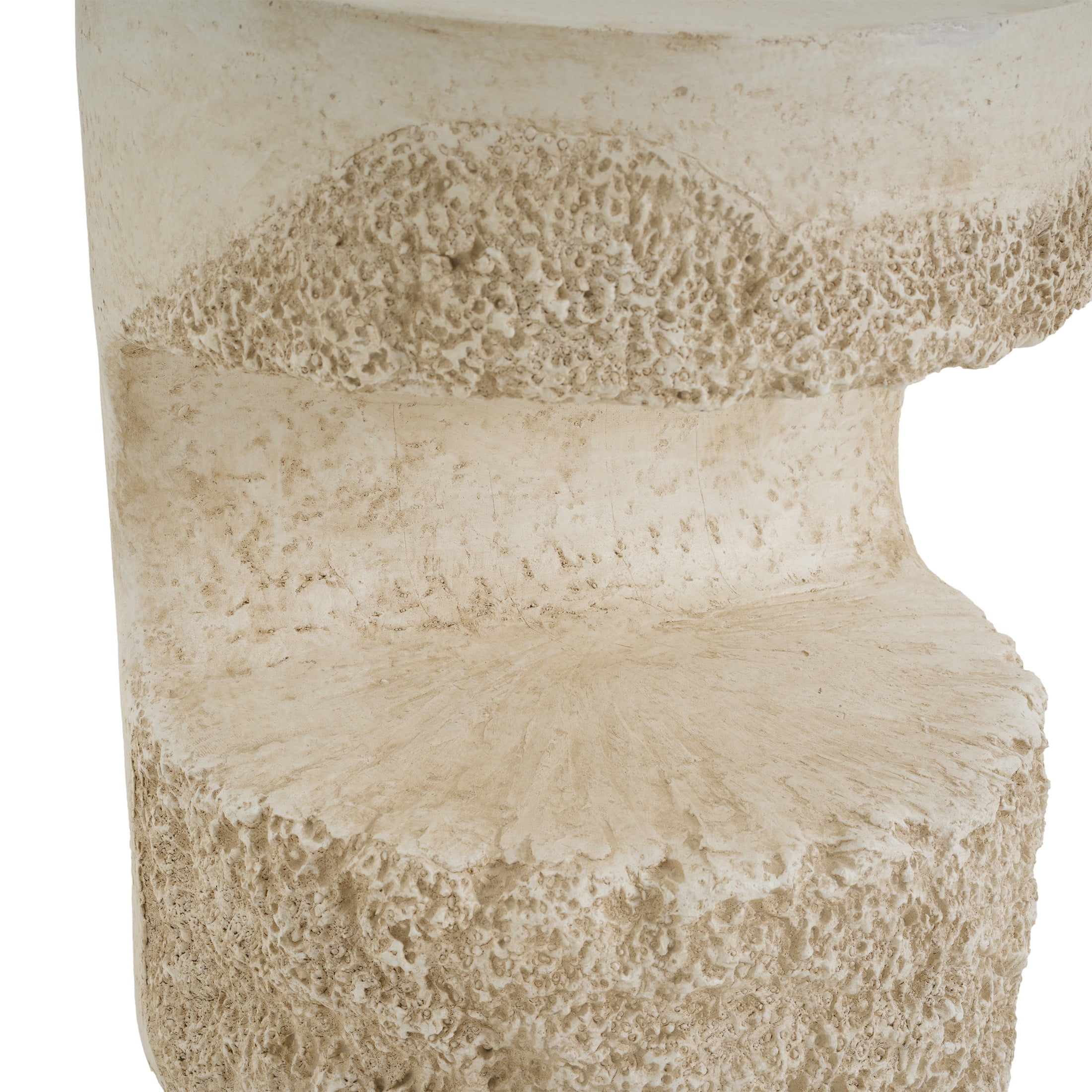 Christopher Knight Home Outdoor Round MGO Accent Side Table, Travertine-Look Coastal Design, Beige