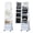 White, variant on Full Length Mirror Jewelry Cabinet Standing with Jewelry Storage,jewelry armoire cabinet standing with Lights Touch Screen Vanity Mirror Jewelry Armoire Organizer with Lock Christmas Gift White