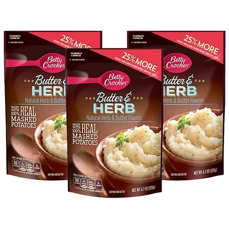 - (3 Pack) Betty Crocker Homestyle Butter and Herb Potatoes, 4.7 oz
