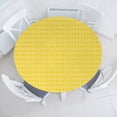 thumbnail image 3 of Ambesonne Geometric Fitted Round Tablecloth, Moroccan Ombre Color, 36"- 40" Diameter, Merigold Yellow, 3 of 5