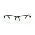 thumbnail image 3 of 12 Packs Mens Unisex Half Frame Square Reading Glasses Black Spring Hinge Readers +1.50, 3 of 5