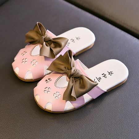 

Hunpta Kids Sandals Flip Girl Flops Todder Slippers Bowknot Shoes Baby Beach Kids Casual Indoor Soft Baby Shoes