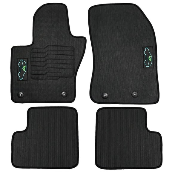 All-Weather Floor Mats Fit for 2015 to 2023 Jeep Renegade with Safety Locks, Front and Rear, Black - ecoMats