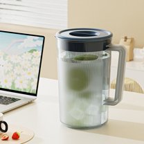 Outoloxit 2L Plastic Pitcher with Lid for Cold Beverages, Iced Tea, Lemonade, Infused Water