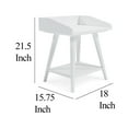 thumbnail image 5 of Benjara BM327779 Arid Accent Table - Gallery Rail Tray Top - White Wood - 22 in., 5 of 5