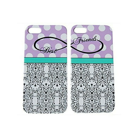 Purple Polka Dot Best Friends Phone Case for the Apple Iphone 5 / 5s by iCandy (Best Ringtones For Iphone 5s)