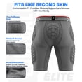 thumbnail image 4 of Exxact Sports Elite 5-Pad Adult Football Girdle for Men with Cup Pocket, Padded Compression Shorts with Integrated Hip, Thigh, Tailbone Pads, Men's Girdle Football (AS, Gray), 4 of 7