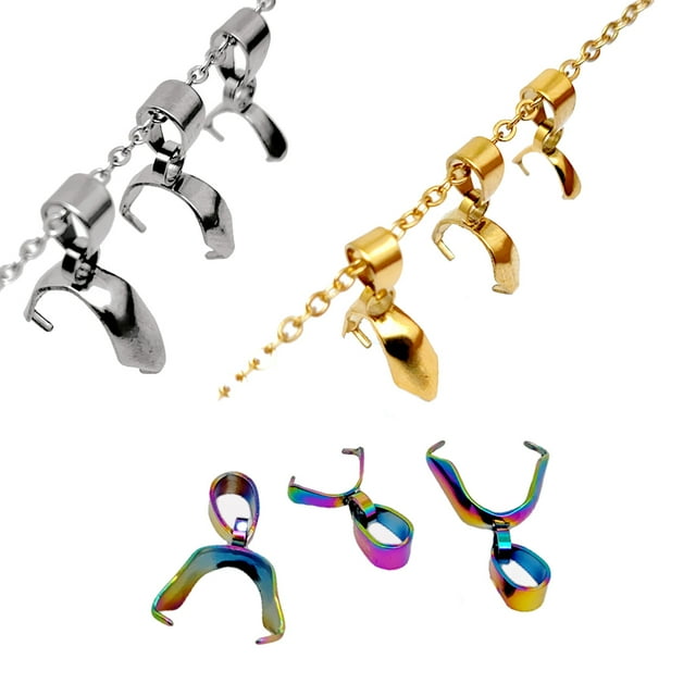 Necklace Pendant Clasp Replacement Ball Connector Connector Pinch Clips Findings DIY Crafting Jewelry Making Spare Parts Gold Small