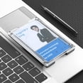 thumbnail image 5 of Indoula 2 Pack Badge Holders, ID Badge Holder Heavy Duty with Lanyard and Metal Clip (4 Cards Storable)(Black with Grey)., 5 of 5
