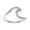white, variant on 925 sterling silver Hawaiian ocean wave shape white synthetic opal ring size 8