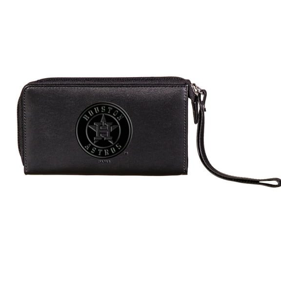 Black Houston Astros Cell Phone Wristlet Wallet