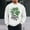 White, variant on QUNYINEY Green Men's Sweatshirts Crew Neck Casual Long Sleeve St Patricks Day Tops Loose Drop Shoulder Pullover Sweatshirts