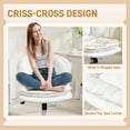 thumbnail image 4 of HOMCOM Criss Cross Office Chair, Armless Wide Desk Chair, No Wheels, White, 4 of 10