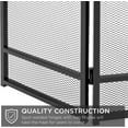 thumbnail image 4 of YSNW 47.5x27.25in 3-Panel Simple Steel Mesh Fireplace Screen, Fire Spark Guard Grate for Living Room Home Decor w/Rustic Worn Finish - Black, 4 of 7