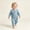 A116 Light Blue, variant on Baby Boys Girls Ribbed Knit Romper Long Sleeve Footless Jumpsuit Button Front One Piece Bodysuit Sleepwear Playwear Outfits