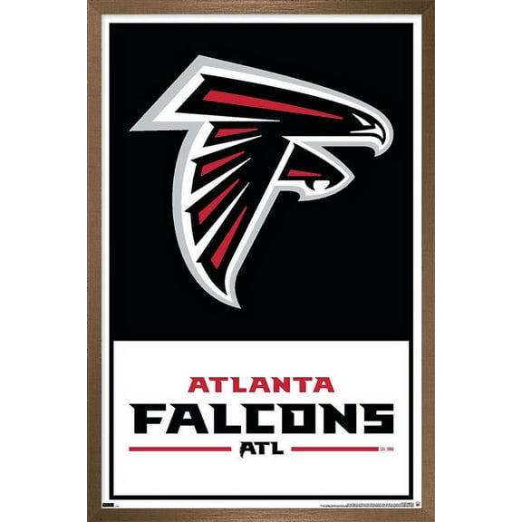 NFL Atlanta Falcons - Logo 21 Wall Poster, 14.725" x 22.375", Framed