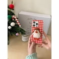 thumbnail image 3 of Simplicity Plaid Plush Penguin Kickstand Cover Case For iPhone 15 14 13 12 Pro Max Phone Case ZR, 3 of 6