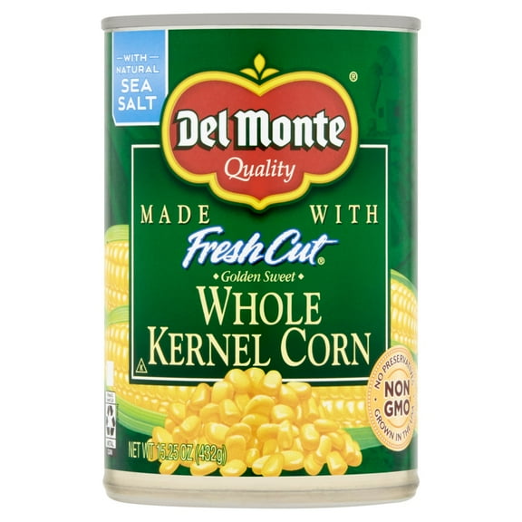 Del Monte Corn Whole Kernel Golden Sweet With Natural Sea Salt