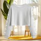 thumbnail image 2 of Camisetas de Manga Larga de las Mujeres Impresas Sueltas Casuales Cuello Redondo Suéter Deportivo Top Se Ajusta Fiel Al Tamaño para Casual, Fiesta, 2 of 5